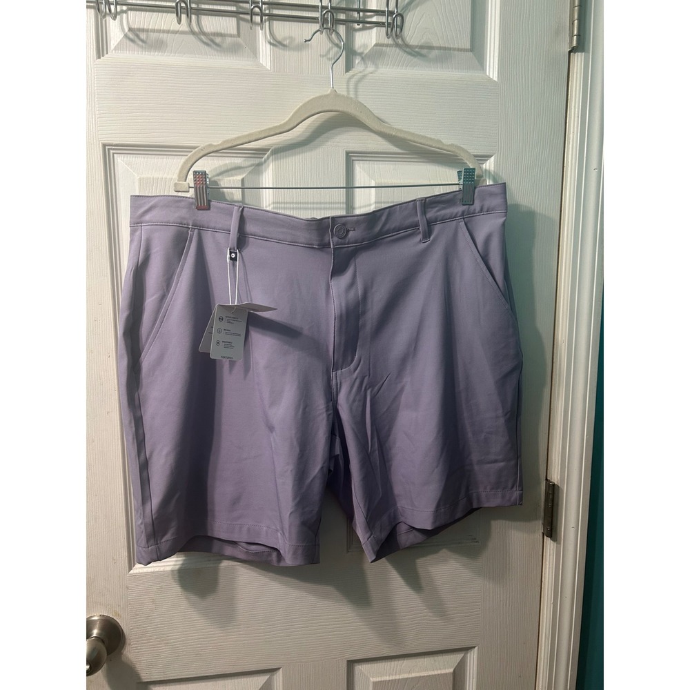 Ben Sherman Sport Mens 4-Way Stretch Tech Golf Shorts Orchid Purple Size 40new